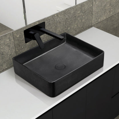 LUCIANA Matte Black Above Counter Basin 510x405x110mm