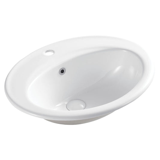 LACY Drop In Basin White Ceramic 1TH 550x470x200mm