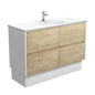ROTONDO AMATO 1200 SCANDI OAK Vanity with Matte White Panels and Kick 1TH