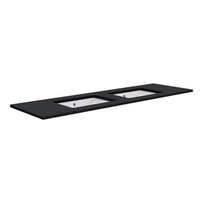 Sarah Black Sparkle 1500 Undermount Basin-Top, Double Bowl, No Tap Hole