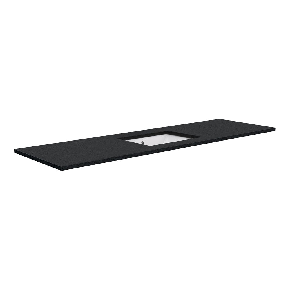Sarah Black Sparkle 1500 Undermount Basin-Top, Single Bowl, No Tap Hole