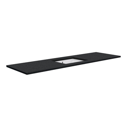 Sarah Black Sparkle 1500 Undermount Basin-Top, Single Bowl, No Tap Hole