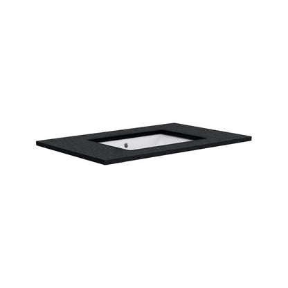 Sarah Black Sparkle 750 Undermount Basin-Top, No Tap Hole