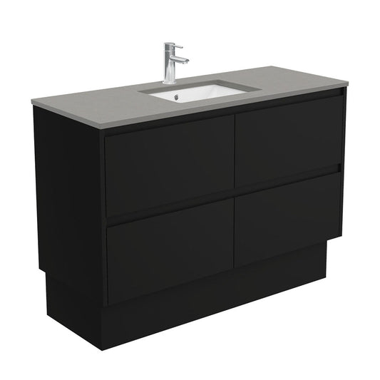 SARAH DOVE GREY AMATO 1200 Satin Black Vanity On Kick 1TH