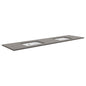 SARAH Undermount DOVE GREY 1800mm Basin Top Only Double Bowl NTH