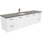 SARAH DOVE GREY 1800 UNI Wall Hung Cab with Handles Single Bowl 1TH