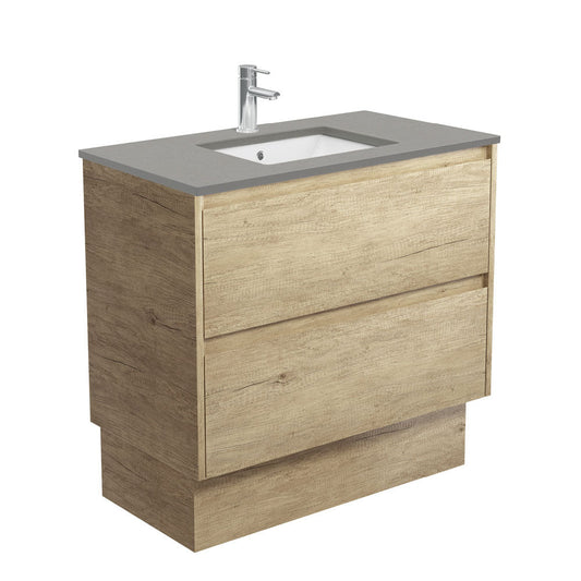SARAH DOVE GREY AMATO 900 SCANDI OAK Vanity On Kick 1TH