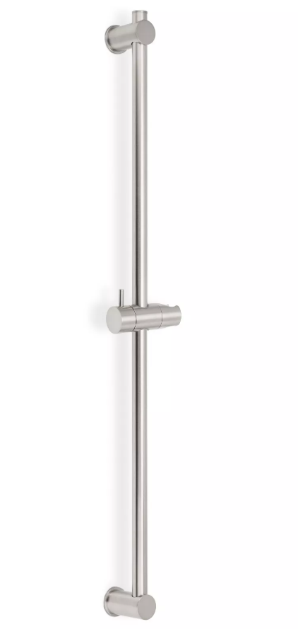 Round Brush Nickel Rail with Handheld Shower