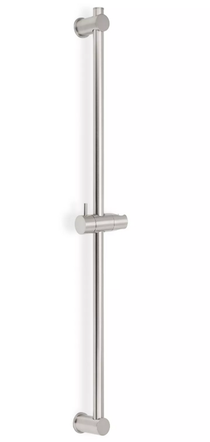 Round Brush Nickel Rail with Handheld Shower