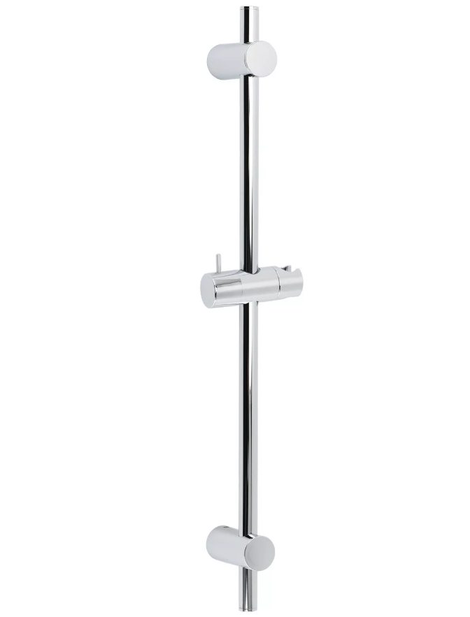 Round Chrome Rail with Handheld Shower,Fixed Wall Connector