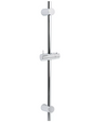 Round Chrome Rail with Handheld Shower,Fixed Wall Connector