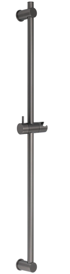 Round Gun Metal  Rail with Handheld Shower