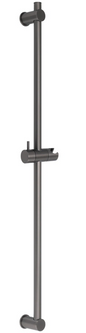 Round Gun Metal  Rail with Handheld Shower