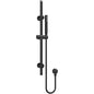 Round Matt Black Rail with Handheld Shower,Fixed Wall Connector,Hose Set