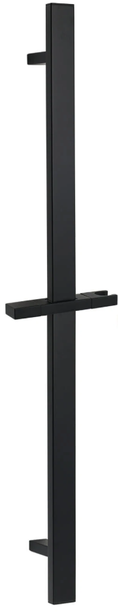 Square Black Hand held Shower  Rail