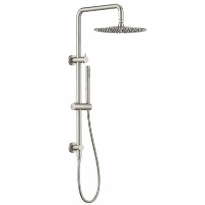 Round Shower Set with Overhead Rain Shower & Handheld Shower