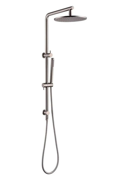 Right Angle Round Shower Station Top Inlet 250mm SS Head NO HANDHELD