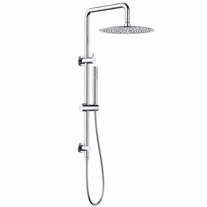 Right Angle Round Shower Station Top Inlet 250mm SS Head NO HANDHELD