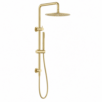 Right Angle Round Shower Station Top Inlet 250mm SS Head NO HANDHELD