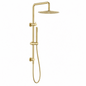 Right Angle Round Shower Station Top Inlet 250mm SS Head NO HANDHELD