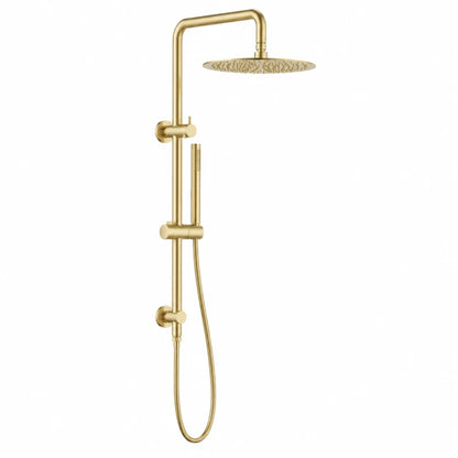 Round Shower Set with Overhead Rain Shower & Handheld Shower