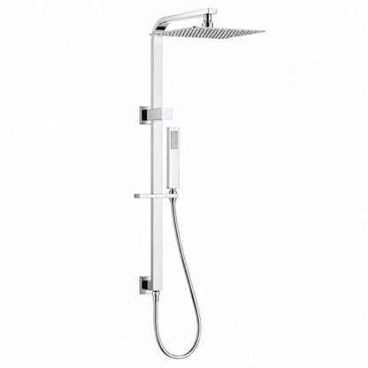 Square Shower Set with Overhead Rain Shower & Handheld Shower