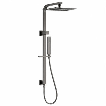 Square Shower Set with Overhead Rain Shower & Handheld Shower