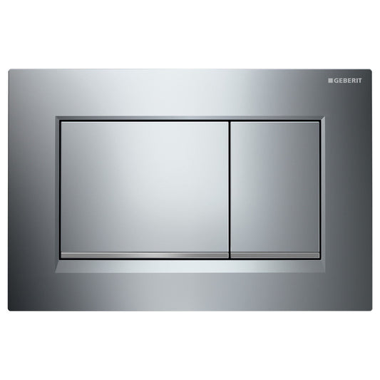 Geberit Sigma 30 Rectangular Button Flush Plate, Chrome