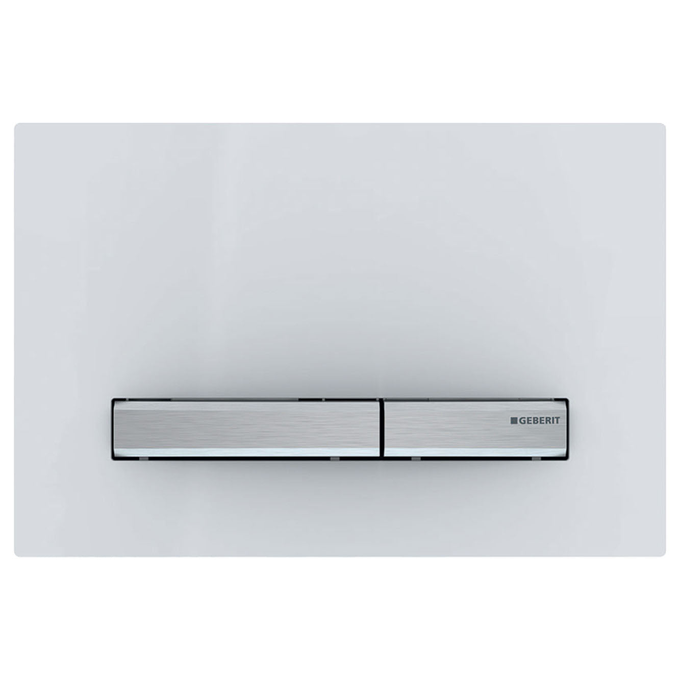 Geberit Sigma 50 Rectangular Button Flush Plate, White & Chrome