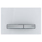 Geberit Sigma 50 Rectangular Button Flush Plate, White & Chrome