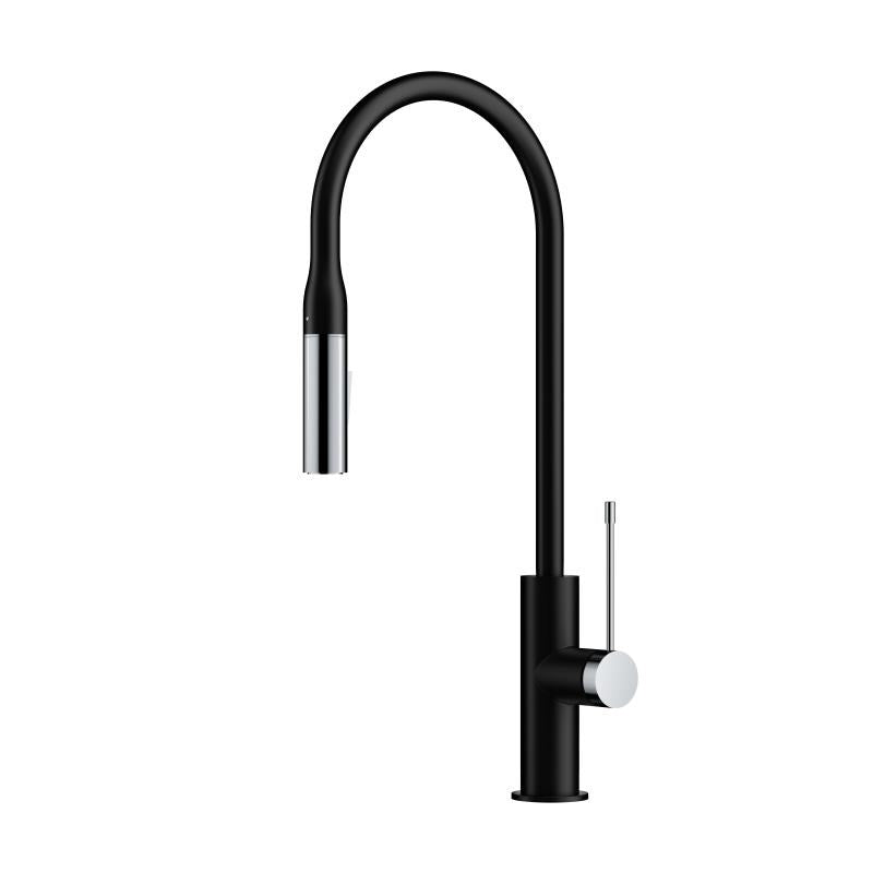 Kitchen Sink Mixer - BLACK / Chrome Plated