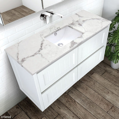 SARAH Undermount CALACATTA MARBLE 1200mm Basin Top Only NTH