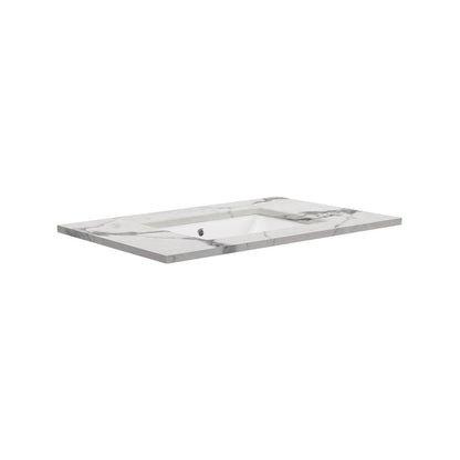 SARAH Undermount CALACATTA MARBLE 750mm Basin Top Only NTH