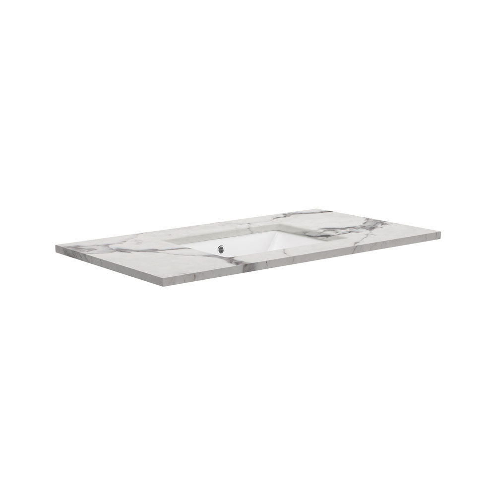 SARAH Undermount CALACATTA MARBLE 900mm Basin Top Only NTH