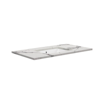 SARAH Undermount CALACATTA MARBLE 900mm Basin Top Only NTH