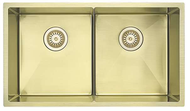 Luminare Sink 760 x 440mm - Double Bowl - French Gold