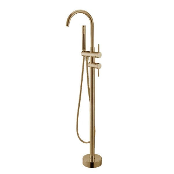 Pentro Brushed Yellow Gold Free Standing Spout & Shower