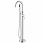 Round Freestanding Bath Mixer With Handheld Shower
