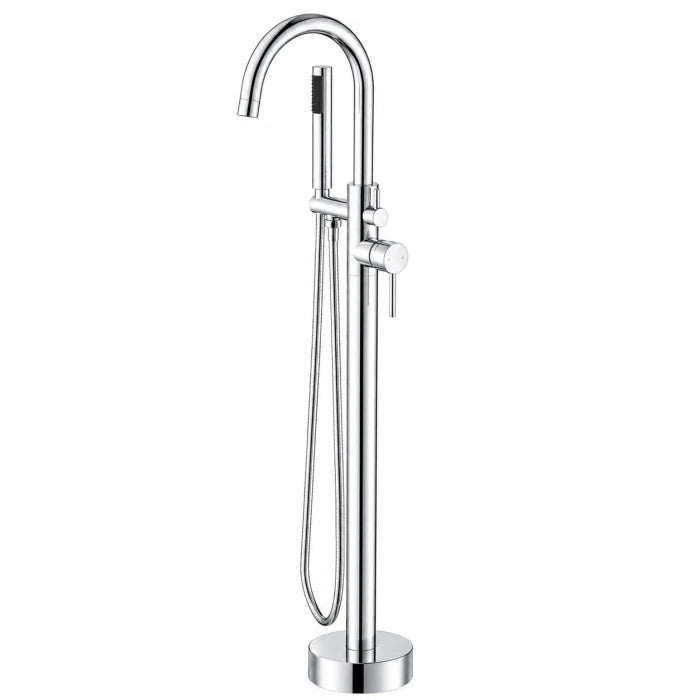 Regio Round Freestanding Bath Mixer with Handheld Shower