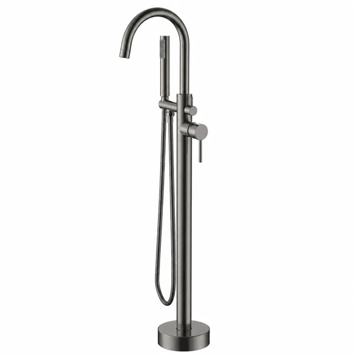 Regio Round Freestanding Bath Mixer with Handheld Shower