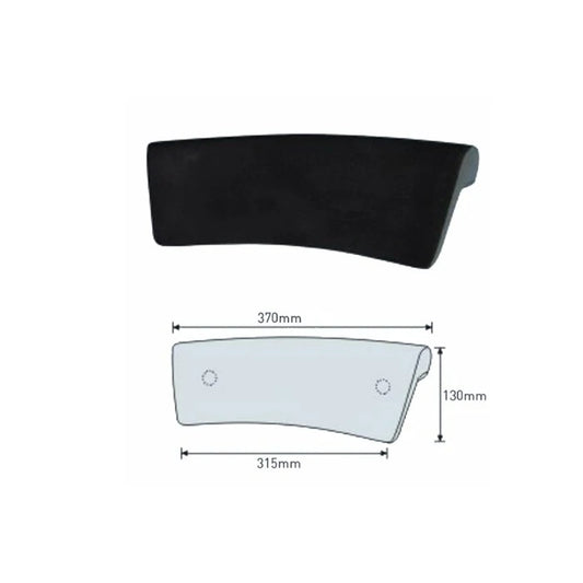 Sia Curved Headrest Black