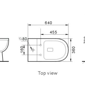 T6016 - Back to Wall RIMLESS Toilet Suite