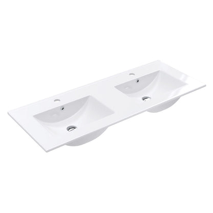 DOLCE Ceramic Top 1200x460mm Double Bowl 1TH Suits AU Made Vanities Only