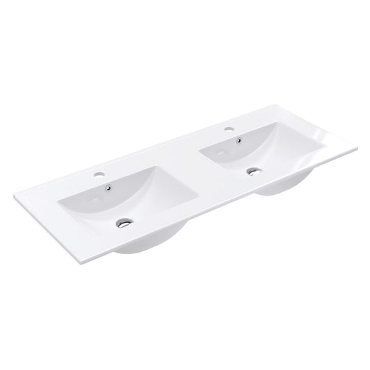 DOLCE Ceramic Top 1200x460mm Double Bowl 1TH Suits AU Made Vanities Only