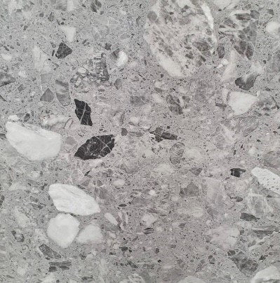 600x600x10mm PORCELAIN TILES - TERRAZZO LIGHT GREY LAPPATO