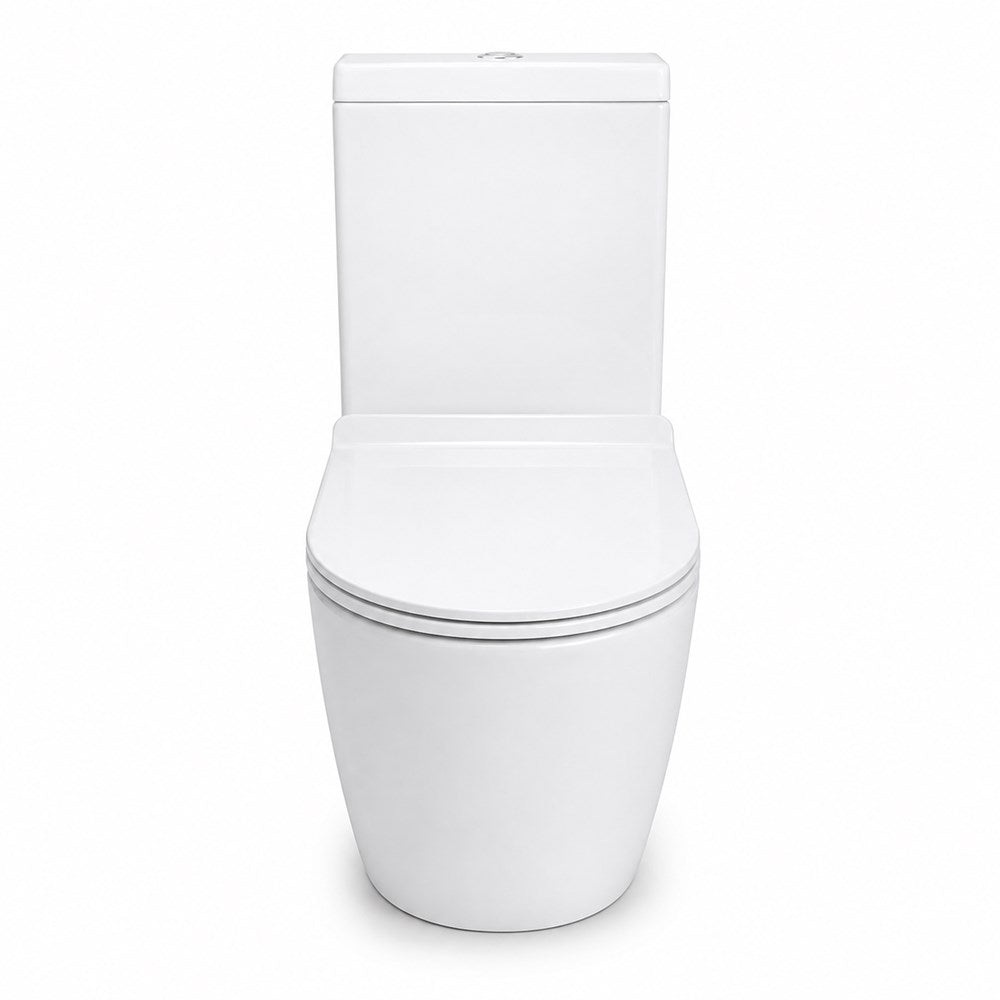 690*370*830mm Bathroom Rimless Back To Wall White Ceramic Toilet Suite