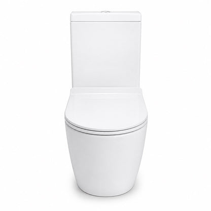 690*370*830mm Bathroom Rimless Back To Wall White Ceramic Toilet Suite