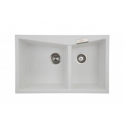 Carysil CGDB White Double Bowl Granite Kitchen Sink 800*500mm
