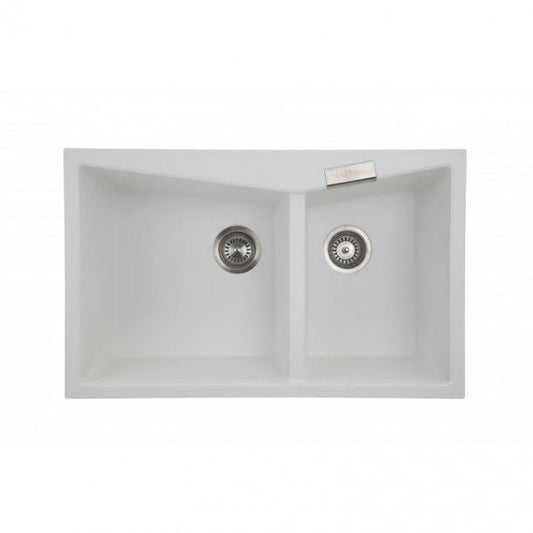 Carysil CGDB White Double Bowl Granite Kitchen Sink 800*500mm