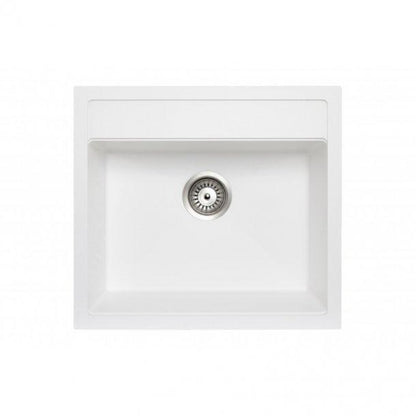 Carysil Waltz White Single Bowl Granite Kitchen Sink 560*510mm